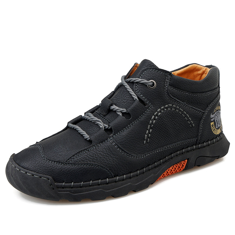 2022 New Arrivals Large Size Genuine Leather Men's Casual Shoes Ankle Luxury Mens Shoes 2022 Slip-On
