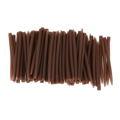 100PCS Terminal Carp Fishing Anti Tangle Sleeves Connect With Fishing Hook Rubber Tip Tube Positioner Terminal Fishing Tackles