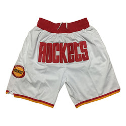 Embroidery Basketball Shorts Retro Sweat Vintage Bulls Magic Heat All Star Basketball Wear Shorts Zipper Pockets Just Men Don