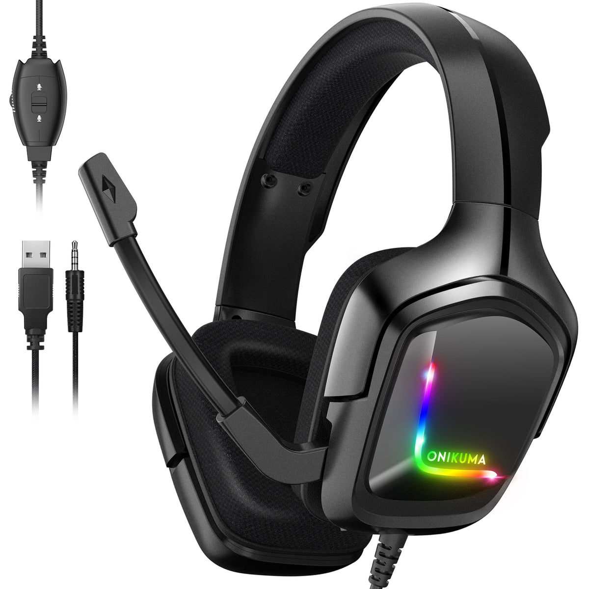 2021 Hot Selling Onikuma K20 Gaming Headset Noise Cancelling Headphones for Xbox PS4 PS5