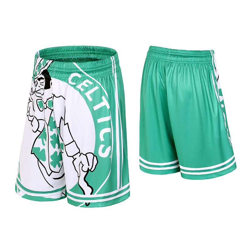 Wholesale Retro Basketball Shorts Men's Breathable Hip-Hop Street Trend Sports and Leisure Five-Point Shorts
