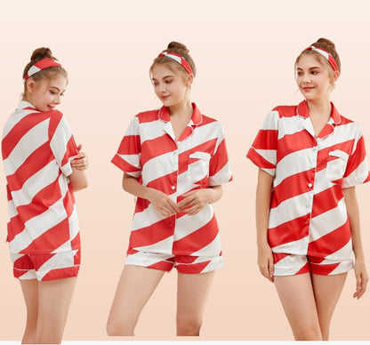 Holiday Cotton Pajamas Red and White Striped Christmas  Pajamas for Family