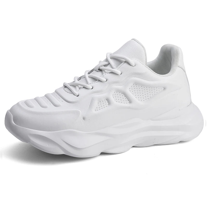 New Men's Breathable Sneakers Elevator Shoes Invisible Inner Height Increasing 7CM Summer Tennis Men Sports Shoes Heighten Shoes
