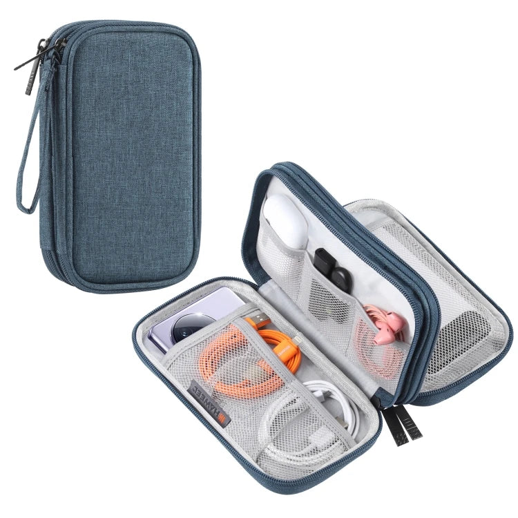 HAWEEL Electronic Organizer Double Layer Storage Bag for Cables Charger Power Bank Earbuds Electronics Accessories Travel Case