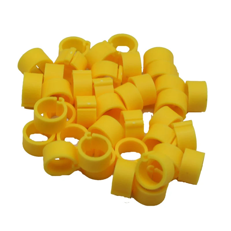 100 Pcs 8mm Inner Diameter 7mm Height Birds Foot Rings 10 Colors Without Text Parrot Pigeon Identification Ring Birds Carriers