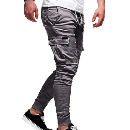 Men's Oversize Pants 2025 New Casual Solid Cargo Pants Men Trousers Drawstring Elastic Waist Joggers Men Sweatpants Streetwear