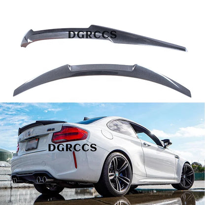For BMW 2 Series F22 Coupe/F23 Convertible/M2 F87 M4 Style Carbon Fiber Rear Spoiler Trunk Wing 2014-2020 Carbon Fiber