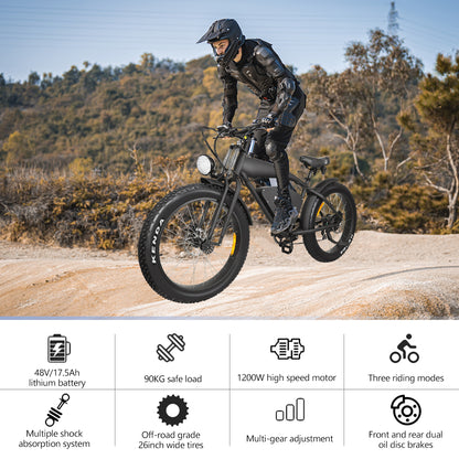 EU USA Warehouse Hidoes B3 Women Men Electric Bikes 26 Inch Tyre Electric-Bike Smart Off Road Electric-Bike