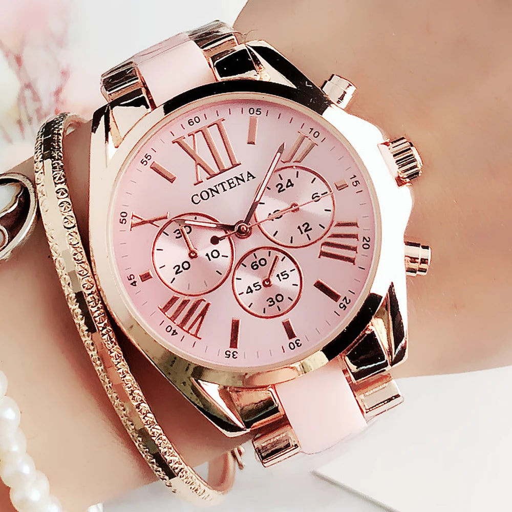Ladies Fashion Pink Wrist Watch Women Watches Luxury Top Brand