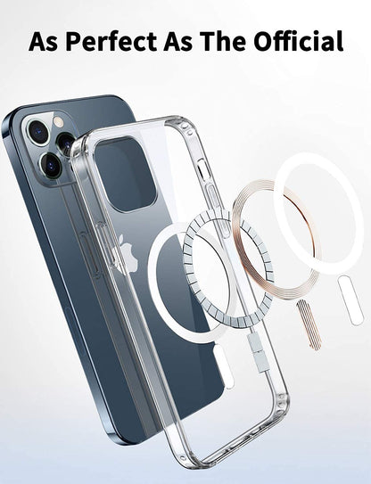 Shockproof Protective Phone Cover for iPhone 12mini/12pro Magsafe Chargers Case Clear Magnetic Case for iPhone Charging Case