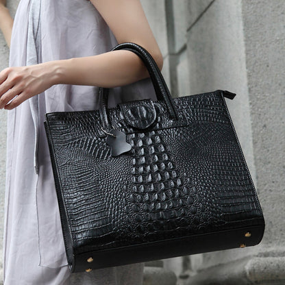 Two Sizes Scale Embossed Pattern Handbags Ladies New Trend Elegant Bags Shoulder Real Leather Handbag Fashion Womens Handbag
