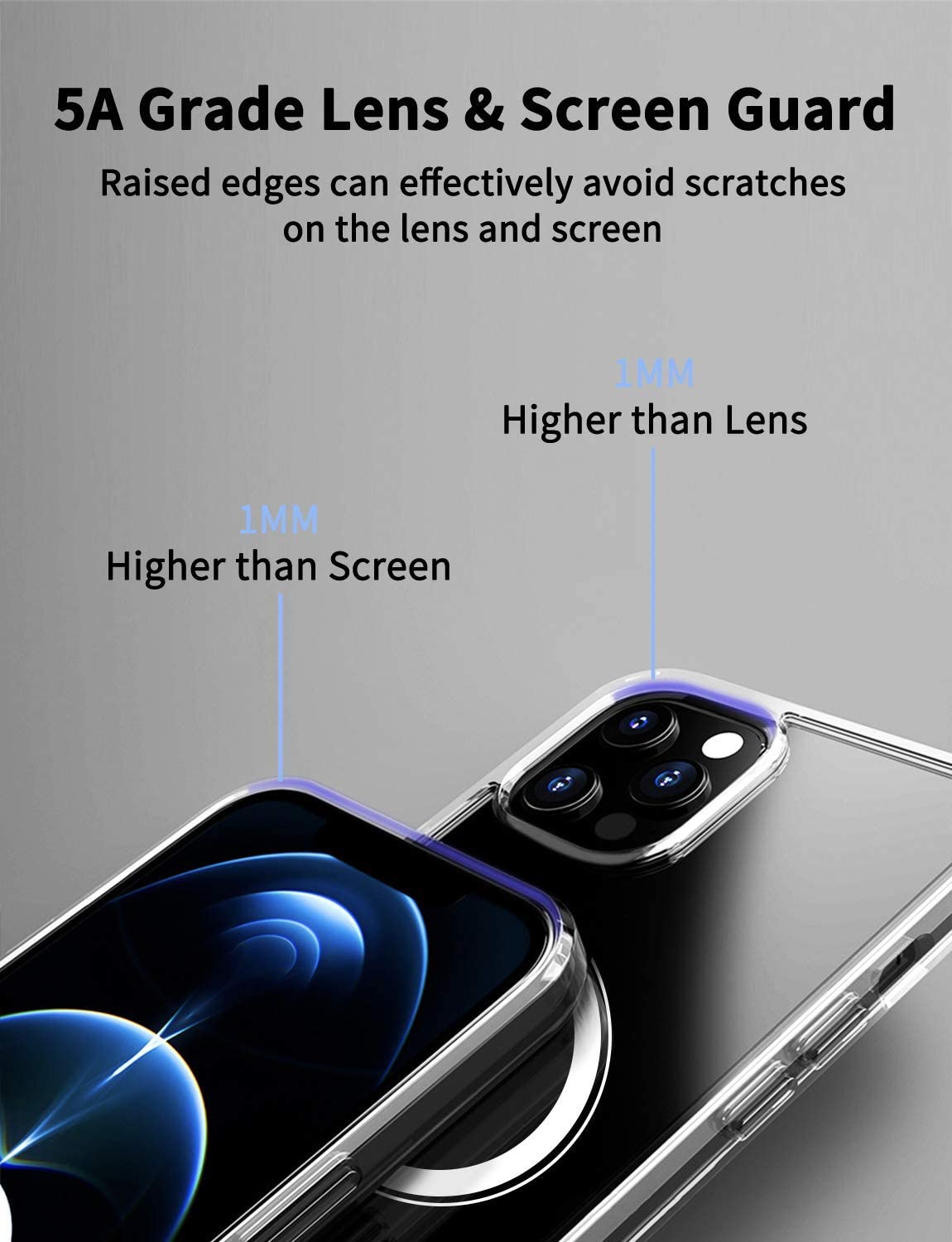 Shockproof Protective Phone Cover for iPhone 12mini/12pro Magsafe Chargers Case Clear Magnetic Case for iPhone Charging Case