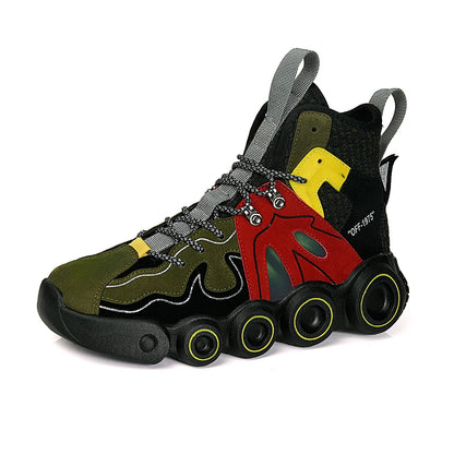 Roller Skating Shape Sports Shoes Men Personality Running Shoes Thick Soled Casual Sneakers Increased Men Sneaker Walking Shoe