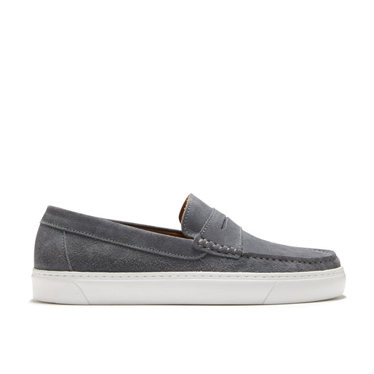 Slip-On Sneaker Loafers, Slate Grey Suede