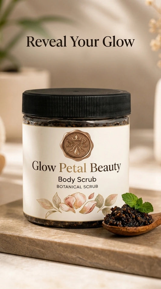 Glow Petal Beauty Body Botanical Coffee  Scrub
