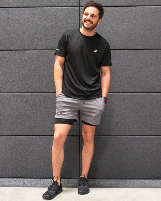 Burk Short Sleeve Shirt - Black With White Logo