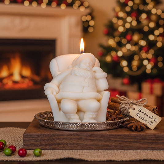 Napping Santa Candle | Sculptural Holiday Soy Wax