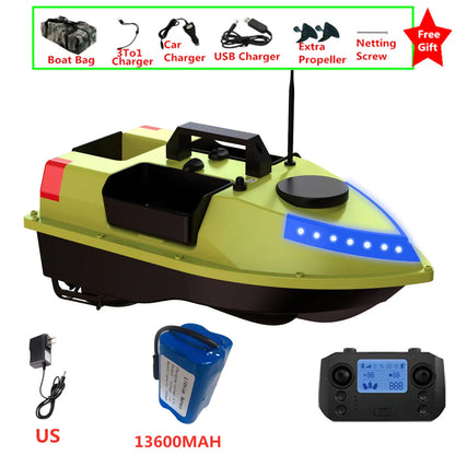 99 GPS Fishing Location RC Fishing Boat 2.4G 600M 3 Hopper Smart Speed Cruise Remote Control GPS Navigation Boat RC Nesting Boat