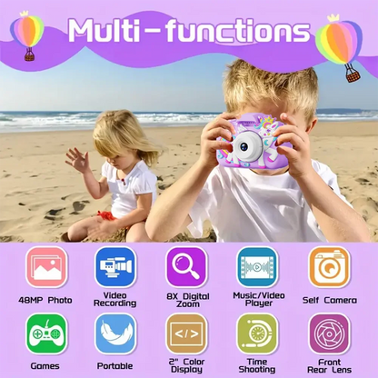 Kids Digital Camera with 2-Inch Screen 1080P HD Video and 32GB Card