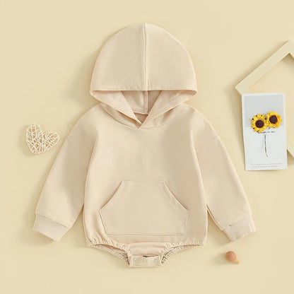 0-24months Baby Hooded Romper Long Sleeve
