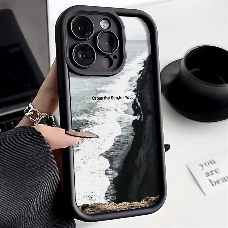 Soft Candy Liquid Silicone Phone Case for iPhone 13 Case iPhone 16 Pro 15 11 14 12 17 Pro Max XR 7 8 Plus SE Shockproof Cover