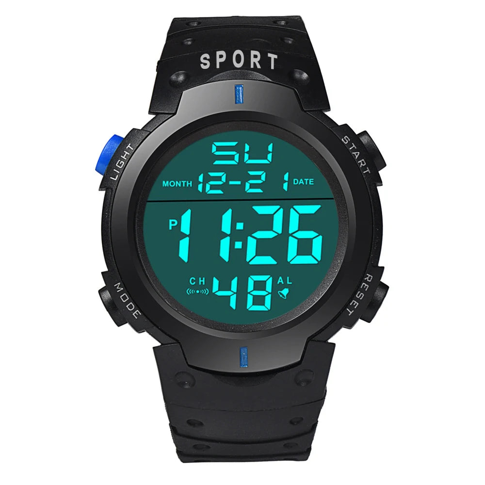 Men Electronic Watch Sports Watches for Men Waterproof Luminous Multifunction Outdoor Fitness Large Screen Electronic Wristwatch