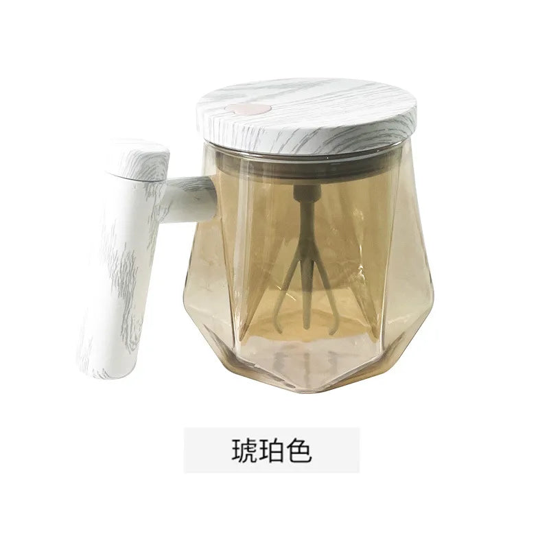Fully Automatic Coffee Stirring Cup 400ml Electric Mixer Mug for Coffee Tea Milk Cocoa Self Stirring Coffee Mug Glass