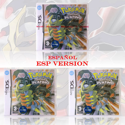 Spanish ESP Version Pokémon Edicion Platino DS Video Game Card New Sealed Package With Box and Manuals for DS 2DS 3DS Console