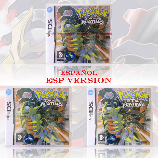 Spanish ESP Version Pokémon Edicion Platino DS Video Game Card New Sealed Package With Box and Manuals for DS 2DS 3DS Console