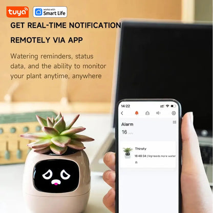 Tuya Ivy Smart Planter,Endless Fun Over 49 Rich Expressions,7 Smart Sensors,AI Chips Make Raising Plants Easy and Fun