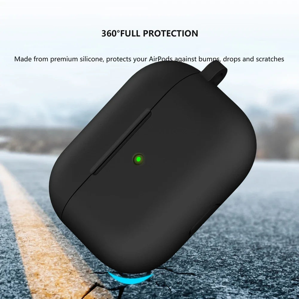 3rd Gen Earphone Case for AirPods 3 Apple Earphone Protective Case With Hook Hole Silicone Airpods Case Cover Earbuds Ear Pads