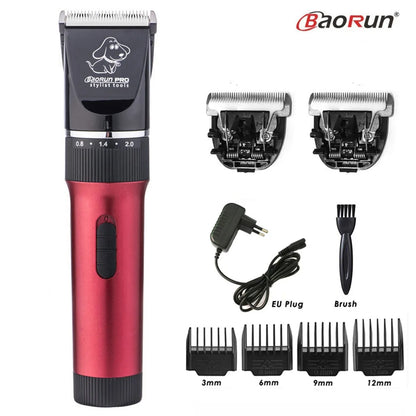BaoRun P6 Professional Dog Hair Trimmer Rechargeable Pet Cat Grooming Clipper Shaver Low-Noise Electric Cutters Haircut Machine