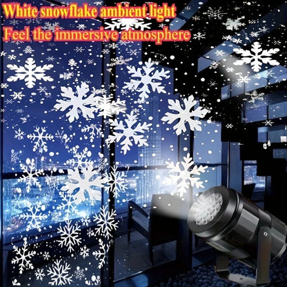Lumipixie USB Powered LED Snowflake Projection Light for Holidays