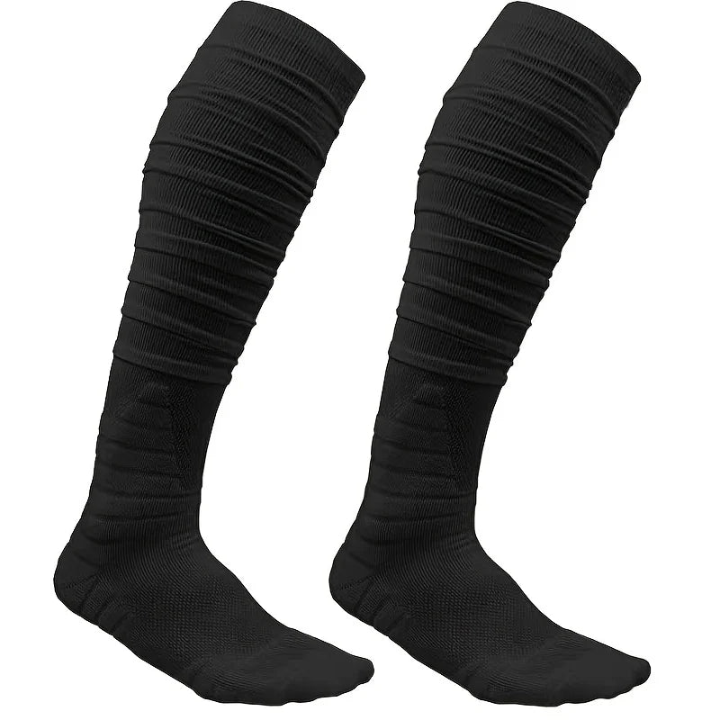 1pair Men's Football Socks, Breathable Sweat-Absorbing Sock for Super Foot Bowl
