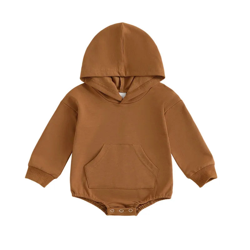 0-24months Baby Hooded Romper Long Sleeve