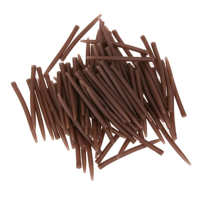100PCS Terminal Carp Fishing Anti Tangle Sleeves Connect With Fishing Hook Rubber Tip Tube Positioner Terminal Fishing Tackles