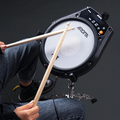 AROMA APD-20 Electronic Mute Drum Beating Board Electronic Drum Pad Built-In Battery Metronome Training Percussion Music Parts
