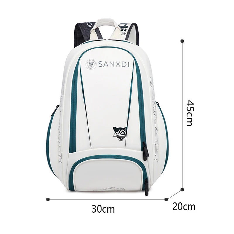 SANXDI Tennis Bag Unisex Large Capacity Squash Badminton Tennis Racquet Backpack Portable Paddles Pickleball Tennis Shoulder Bag