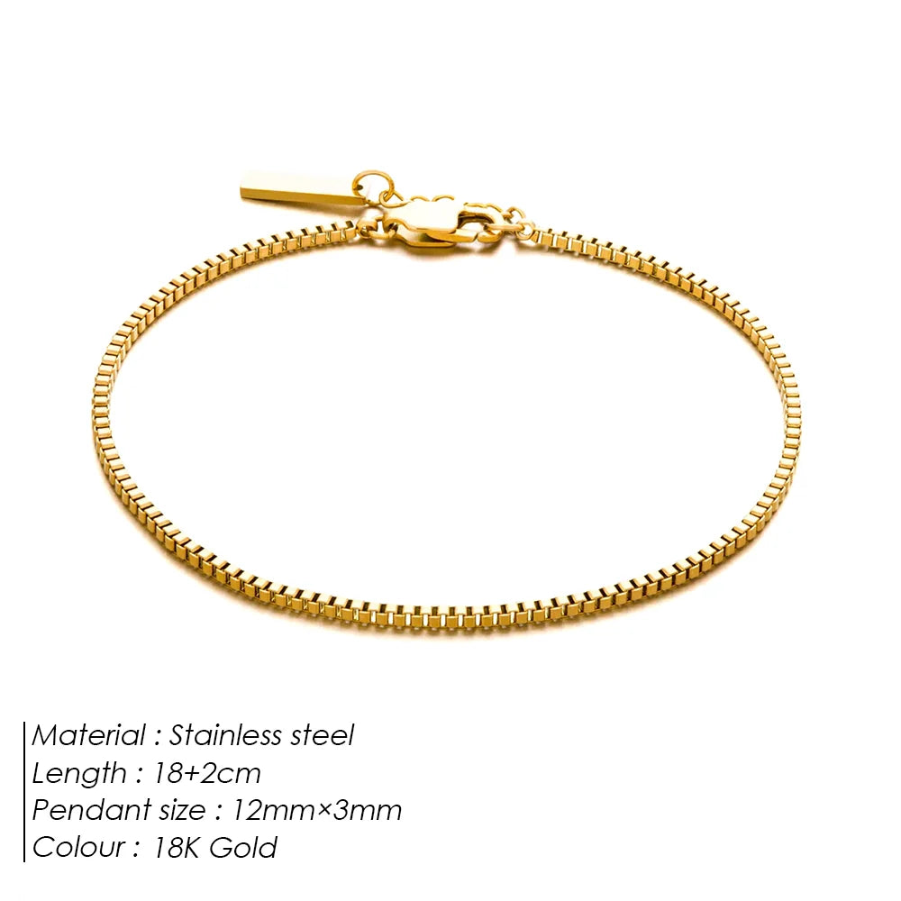 EMANCO Men's Personalized Creative Fashion Box Chain Bracelet European and American Punk Jewelry Wholesale Direct Sale