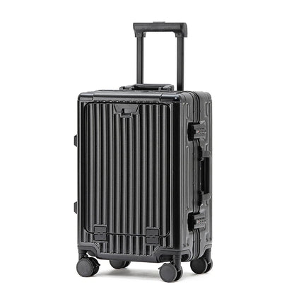 1-Piece Set 20inch Function Computer Aluminum Frame Trolley Suitcase Carry-On Luggage With Shock-Absorbing Brake, Silent Univers