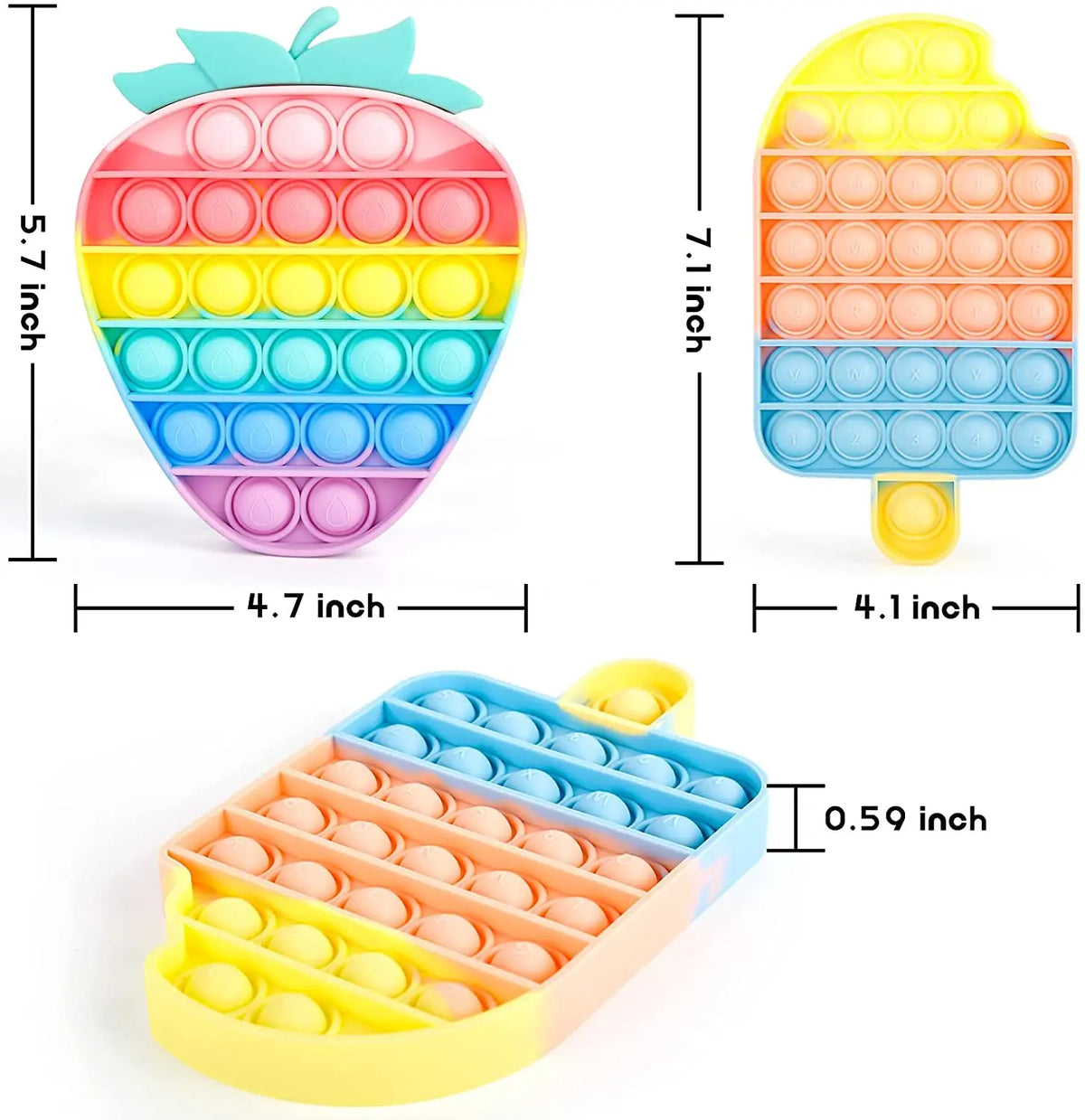 Animals Fidget Toys for Children Adults Kawaii Trend Figet Toy Kids Fun Push Bubble Down Antistress Toy Girls Boys Birthday Gift