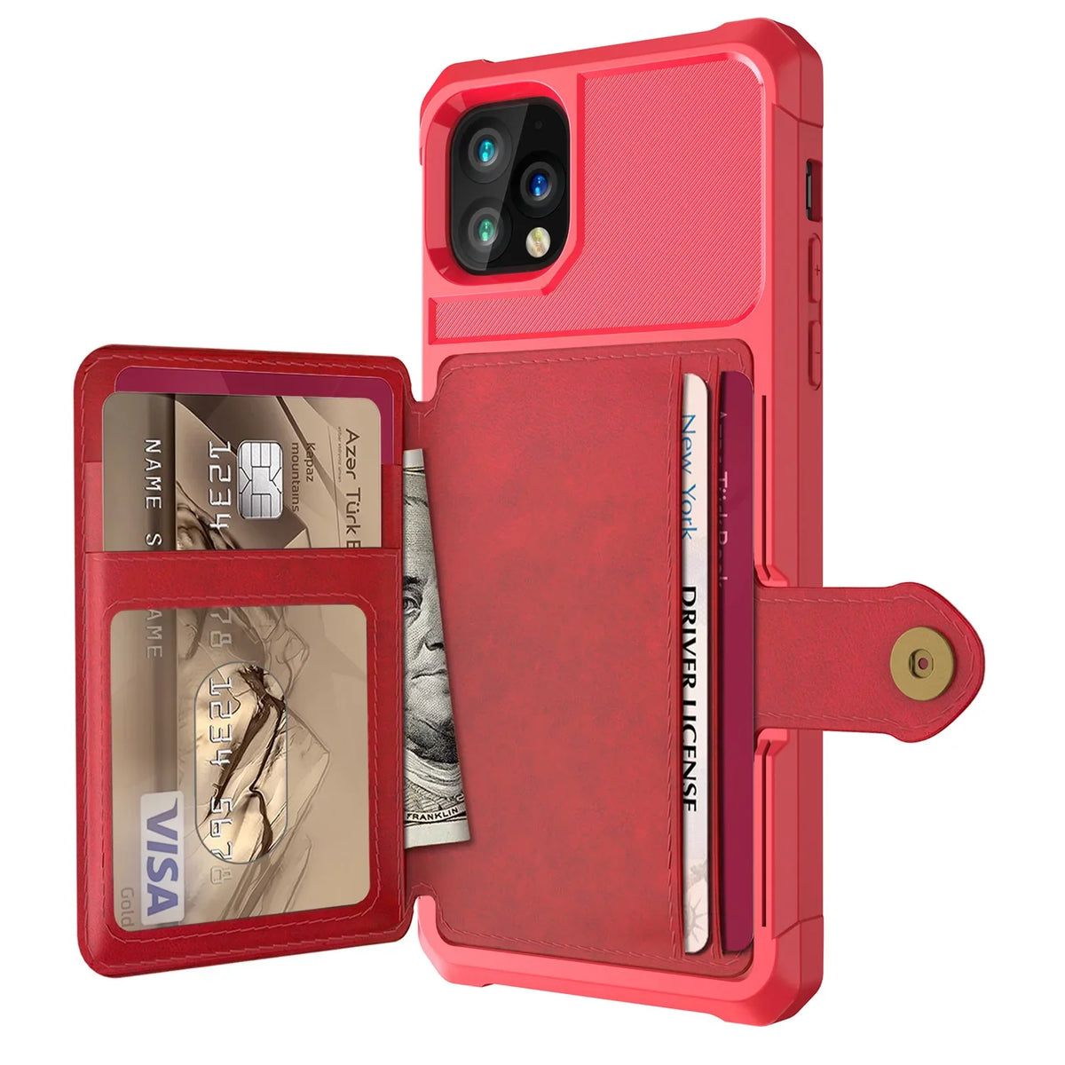 Luxury PU Leather Wallet Case for iPhone 13 11 12 Pro Max 5G iPhone 12 Mini Cases Wallet Flip Cover Buckle for iPhone 12 Fundas