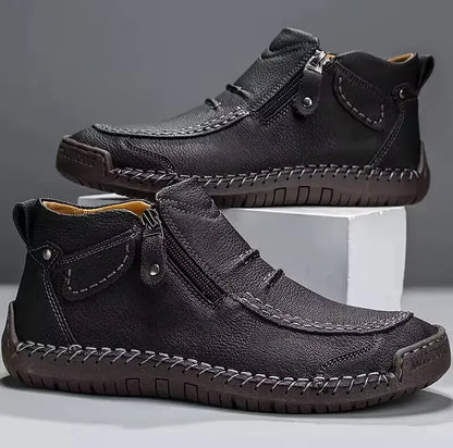 Men's Shoes Classic Handmade Leather Boots Fashion Outdoor Shoes for Men Ankle Boots Comfort Slip on Driving Shoes Men's Boots