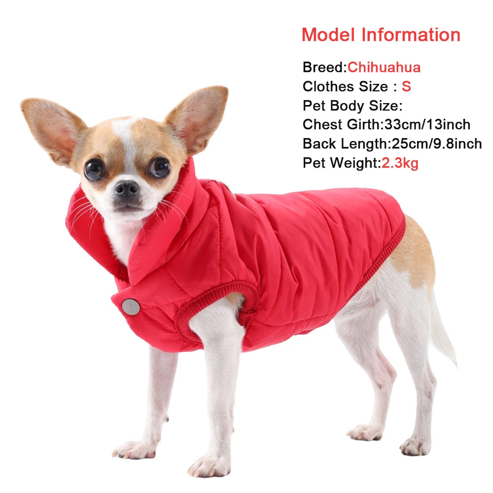 Pet Dog Vest Jacket Autumn Winter Warm Fleece Dog Coat Clothes for Small Medium Dogs Thick Chihuahua French Bulldog Pug Clothing