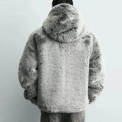 Winter New Men's Faux Fur Long-Sleeved Jacket American Retro Fashion Trendy High Street Loose Casual Niche Men's Top 2025