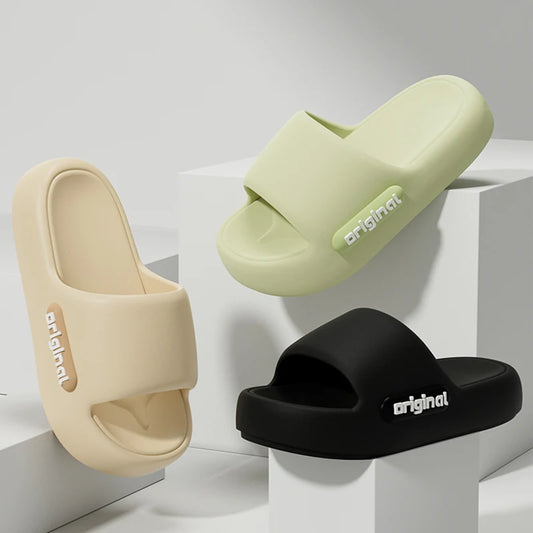 Thick Bottom Cloud Slippers Women Fashion Letter Print Platform Sandals Woman