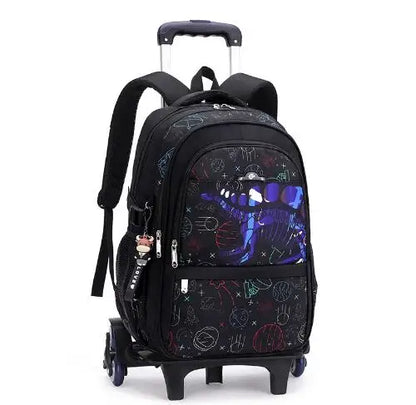 Kids School Rolling Backpack for Boys School Satchel With Wheels Trolley Luggage Bag School Trolley Bags School Wheeled Backpack