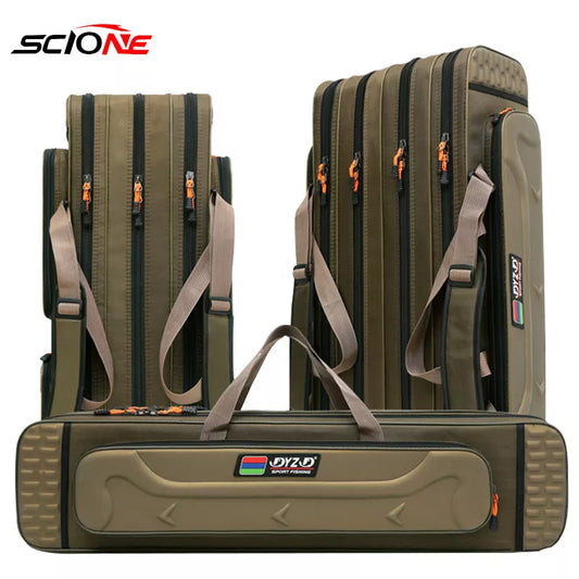 2/3/4 Layer 80/90/100/120cm Fishing Bag Multifunctional Fishing Rod Reel Lure Pole Storage Bag Case Fishing Gear Tackle XA153G