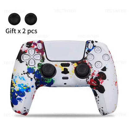 Soft Silicone Rubber Case for PS5 Controller Protection Case Thumb Grips Caps Cover for PlayStation 5 PS5 Gamepad Accessories