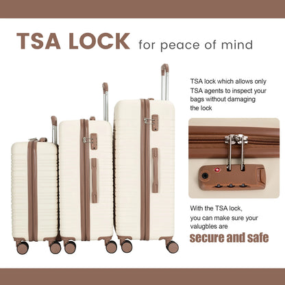 5-Piece ABS Hardside Luggage Set With TSA Lock and Double Spinner Wheels